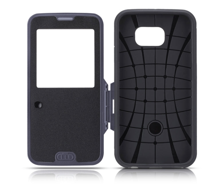 For Galaxy S6 / G920 Litchi Texture Horizontal Flip Smart Case with Call Display ID