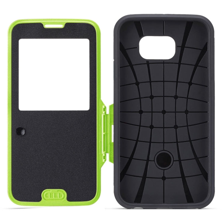 For Galaxy S6 / G920 Litchi Texture Horizontal Flip Smart Case with Call Display ID
