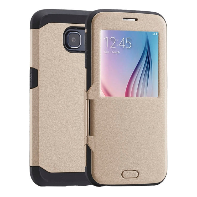For Galaxy S6 / G920 Litchi Texture Horizontal Flip Smart Case with Call Display ID