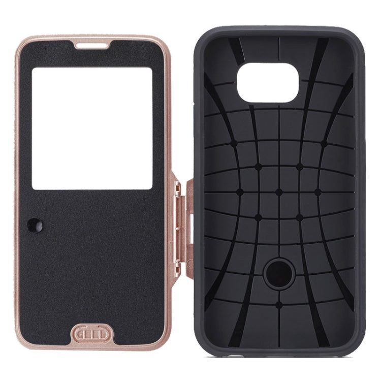 For Galaxy S6 / G920 Litchi Texture Horizontal Flip Smart Case with Call Display ID