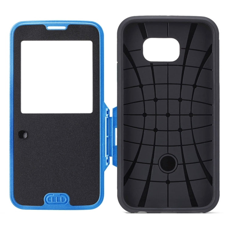 For Galaxy S6 / G920 Litchi Texture Horizontal Flip Smart Case with Call Display ID