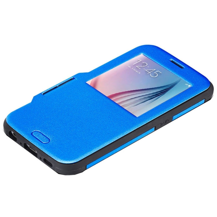 For Galaxy S6 / G920 Litchi Texture Horizontal Flip Smart Case with Call Display ID