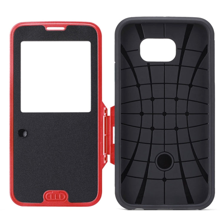 For Galaxy S6 / G920 Litchi Texture Horizontal Flip Smart Case with Call Display ID