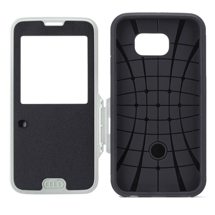 For Galaxy S6 / G920 Litchi Texture Horizontal Flip Smart Case with Call Display ID