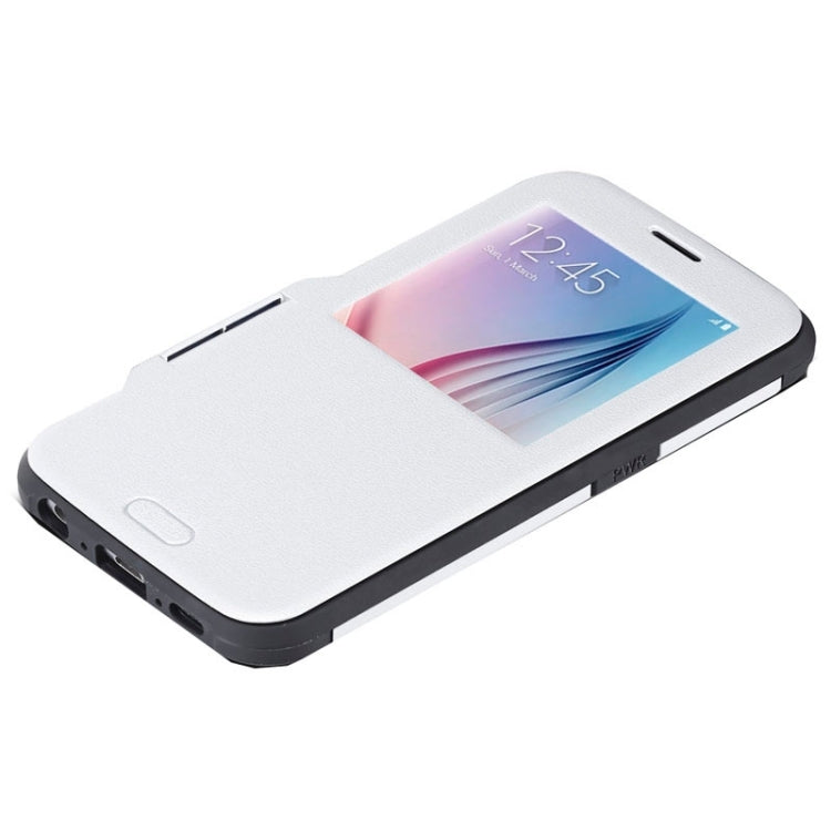 For Galaxy S6 / G920 Litchi Texture Horizontal Flip Smart Case with Call Display ID