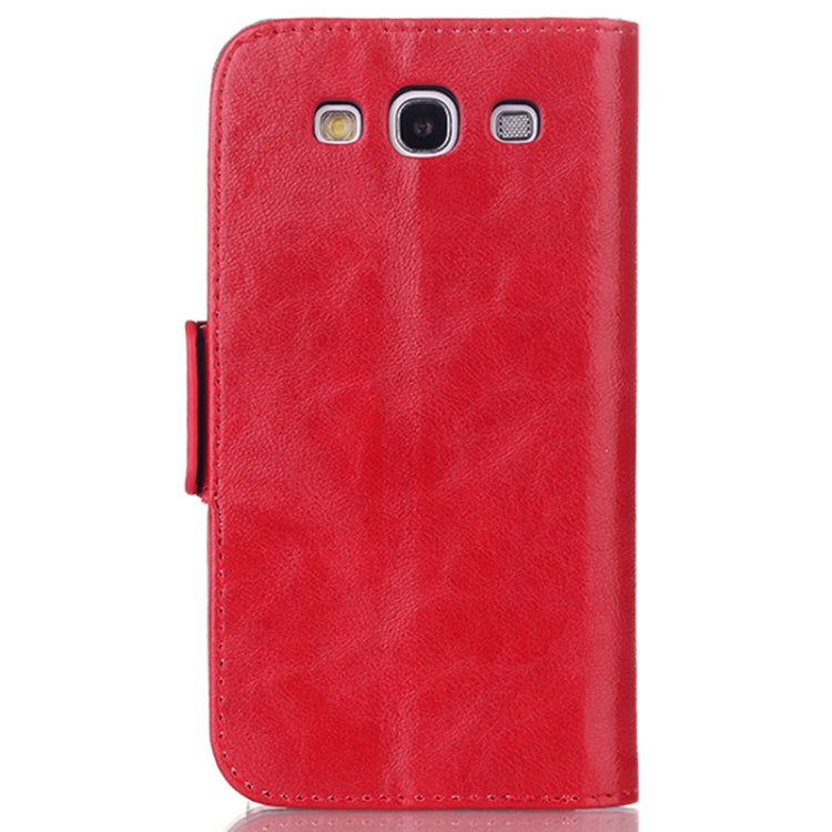 Oil Leather Case with Credit Card Slot & Holder for Galaxy SIII / i9300