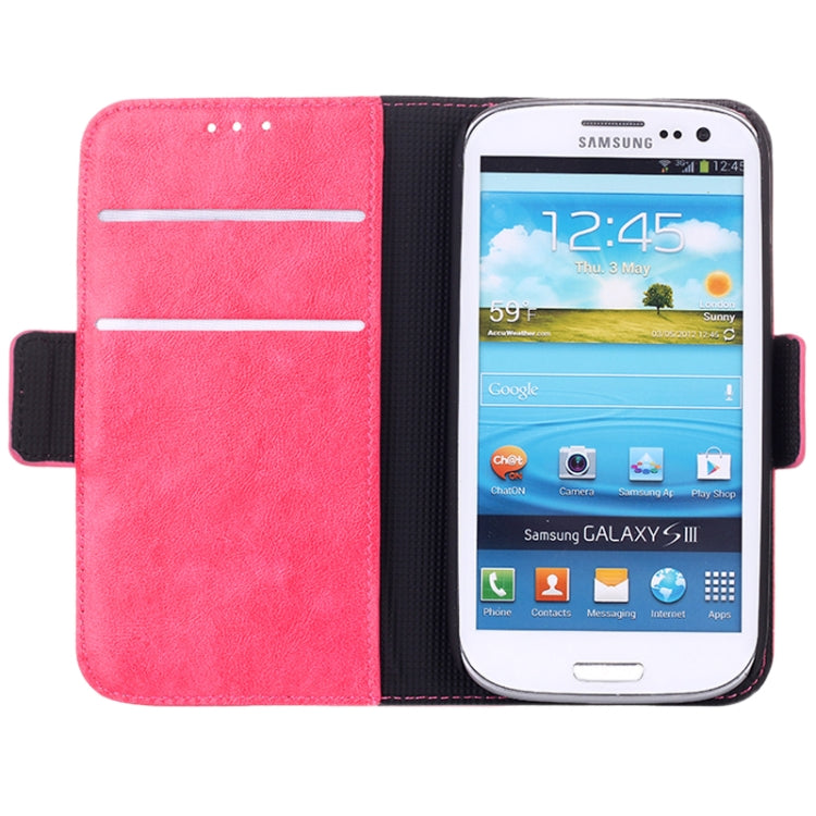Oil Leather Case with Credit Card Slot & Holder for Galaxy SIII / i9300
