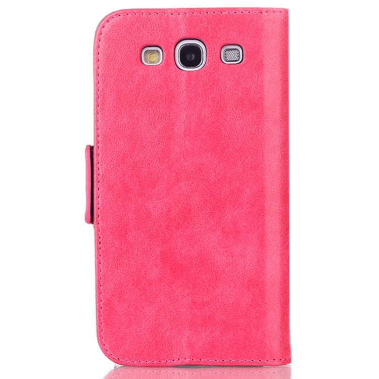 Oil Leather Case with Credit Card Slot & Holder for Galaxy SIII / i9300