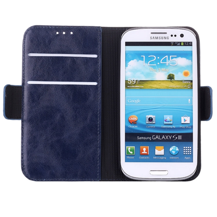 Oil Leather Case with Credit Card Slot & Holder for Galaxy SIII / i9300