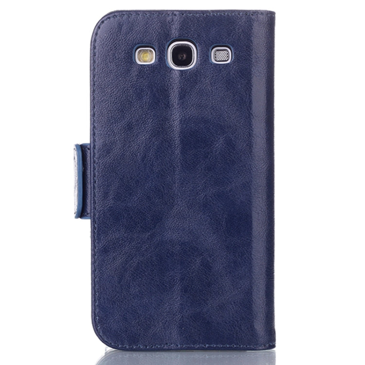Oil Leather Case with Credit Card Slot & Holder for Galaxy SIII / i9300