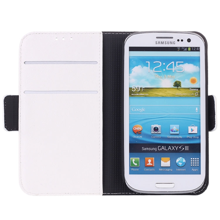 Oil Leather Case with Credit Card Slot & Holder for Galaxy SIII / i9300