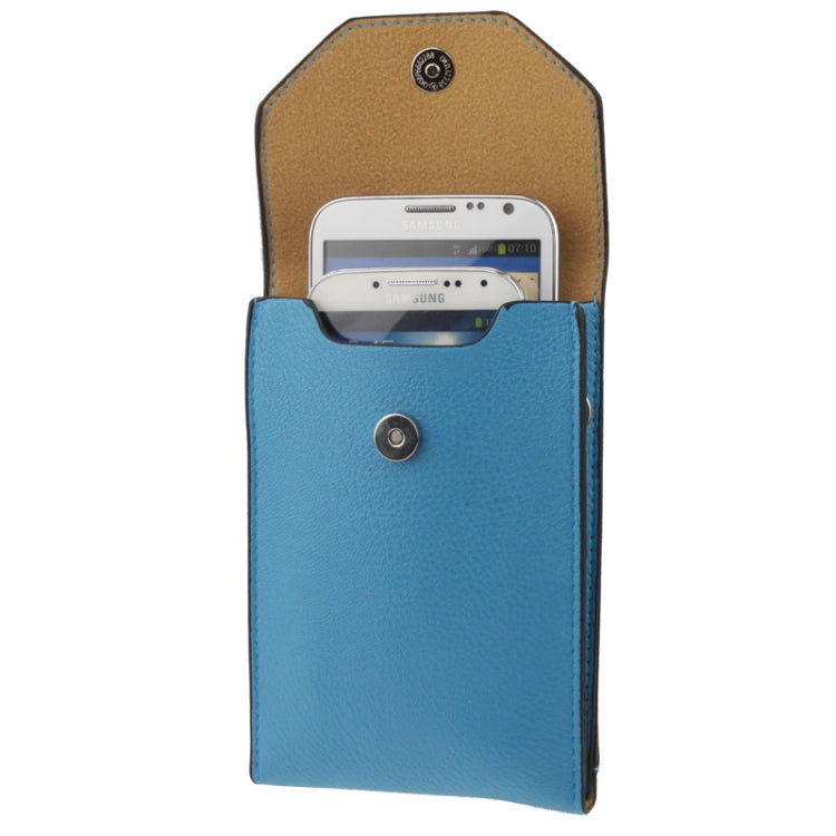 Universal Litchi Texture Leather Case Pocket Sleeve Bag with Lanyard for iPhone 6 Plus, iPhone 6S Plus, Galaxy S7 / S7 Edge / S6 edge Plus / A8 / Note 5 / Note 4 / S IV, HTC, ASUS, Sony, LG, Nokia