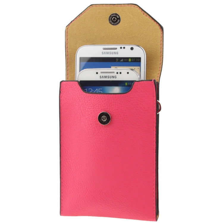 Universal Litchi Texture Leather Case Pocket Sleeve Bag with Lanyard for iPhone 6 Plus, iPhone 6S Plus, Galaxy S7 / S7 Edge / S6 edge Plus / A8 / Note 5 / Note 4 / S IV, HTC, ASUS, Sony, LG, Nokia