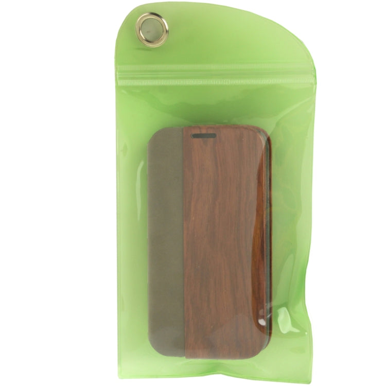 Cherry Wood Magnet Frosting Patch Horizontal Flip Leather Case  for Galaxy S IV / i9500