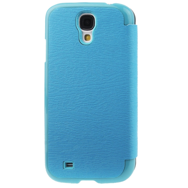 Nature Texture Horizontal Flip Leather Case with Call Display ID for Galaxy S IV / i9500