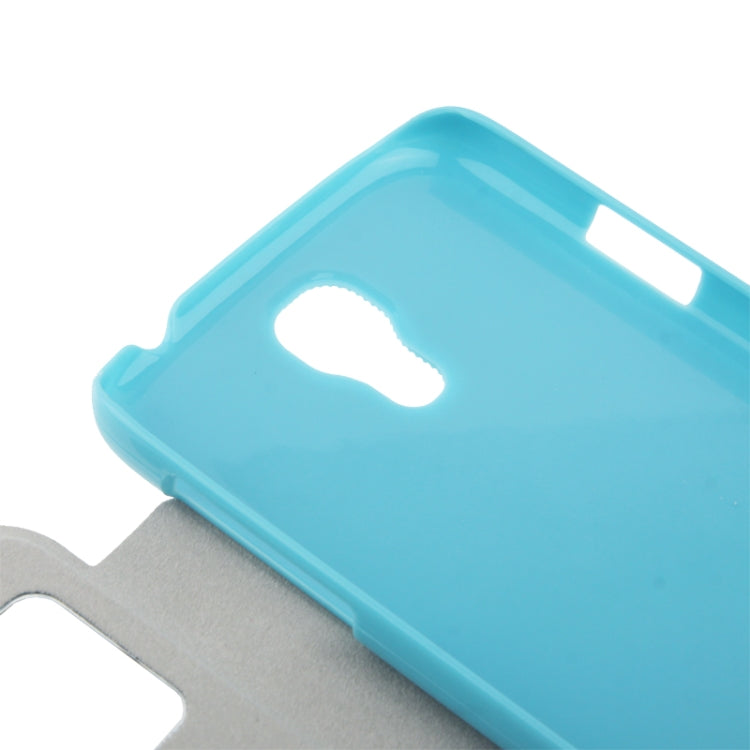 Nature Texture Horizontal Flip Leather Case with Call Display ID for Galaxy S IV / i9500