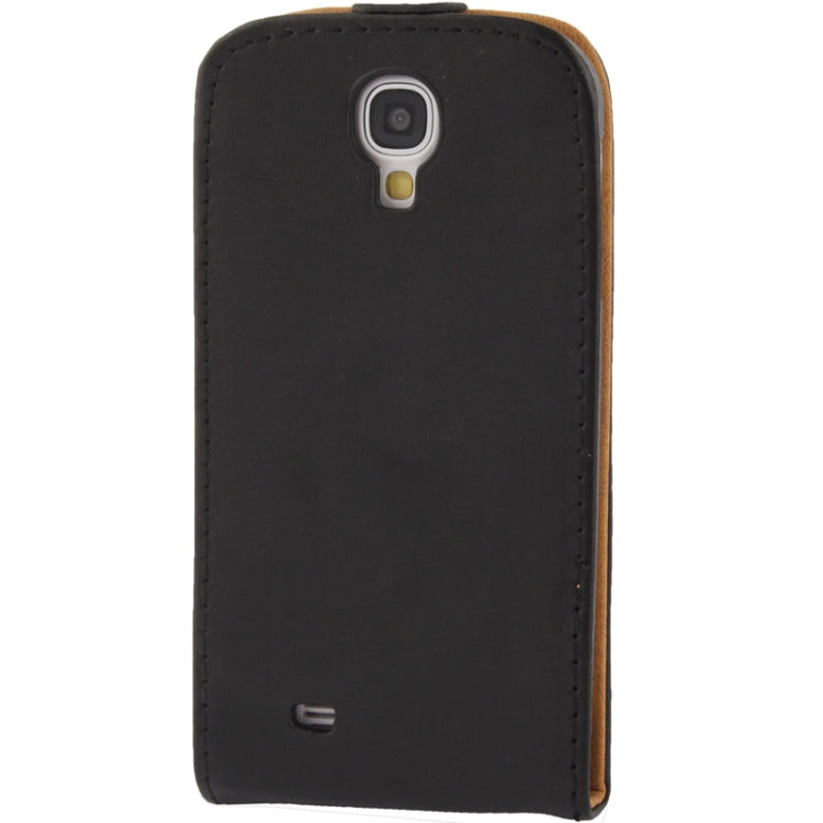 Vertical Flip Soft Leather Case for Galaxy S IV  / i9500(Black)