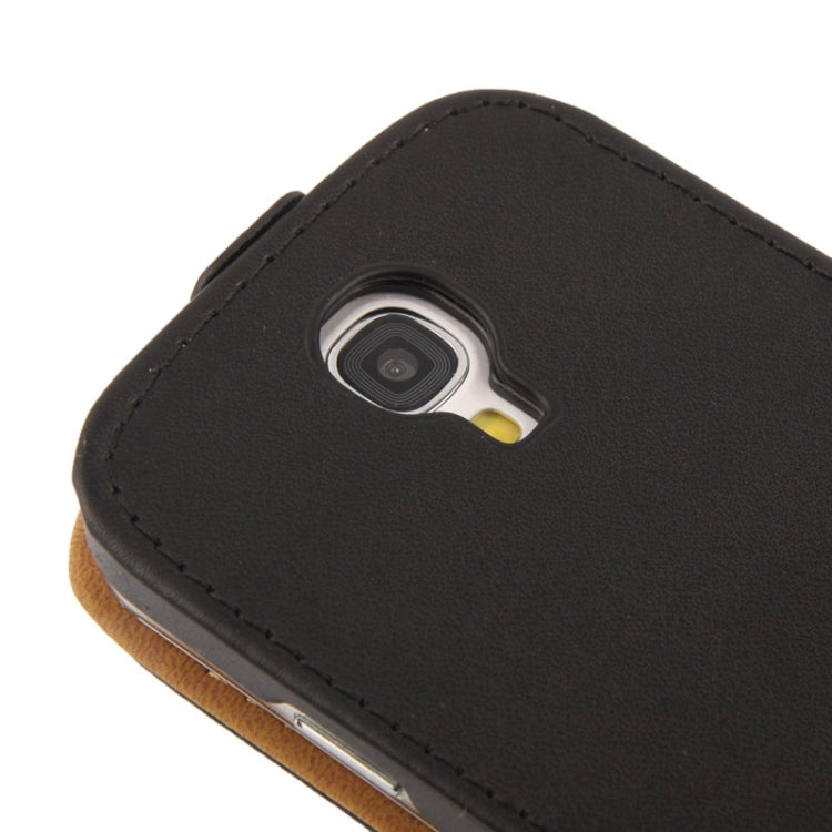 Vertical Flip Soft Leather Case for Galaxy S IV  / i9500(Black)