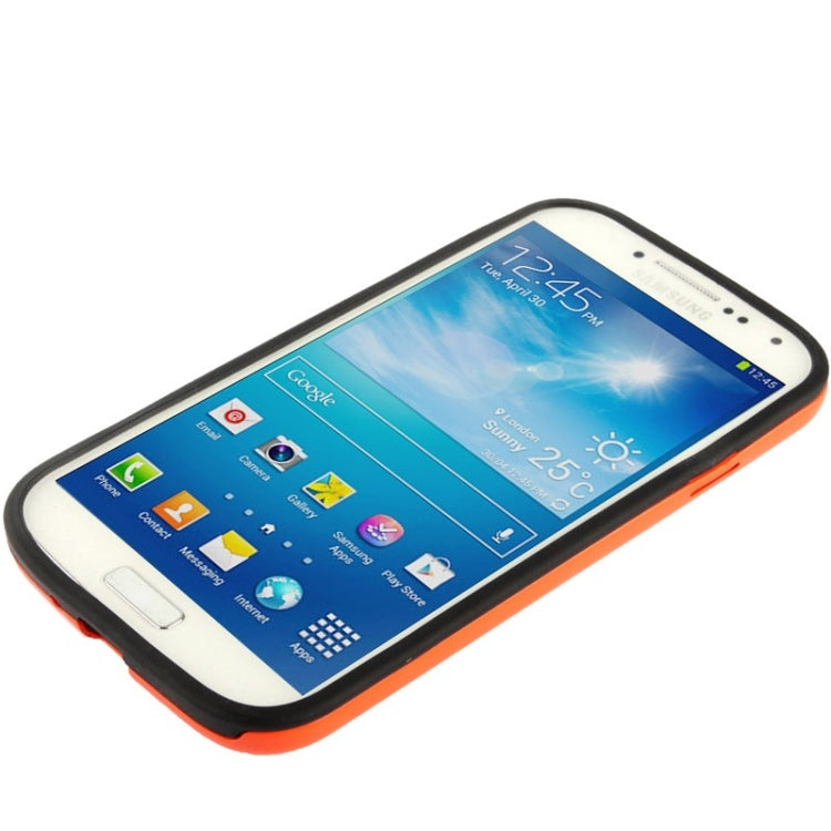 Hollow Watermelon Style Plastic + Black Silicone Combination Case for Galaxy S IV / i9500