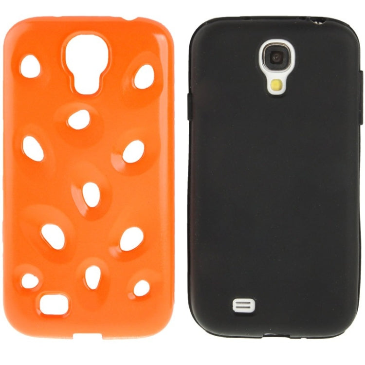 Hollow Watermelon Style Plastic + Black Silicone Combination Case for Galaxy S IV / i9500