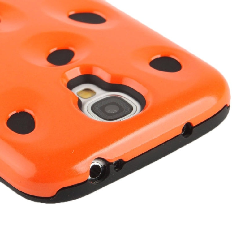 Hollow Watermelon Style Plastic + Black Silicone Combination Case for Galaxy S IV / i9500