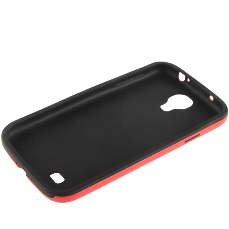Hollow Watermelon Style Plastic + Black Silicone Combination Case for Galaxy S IV / i9500