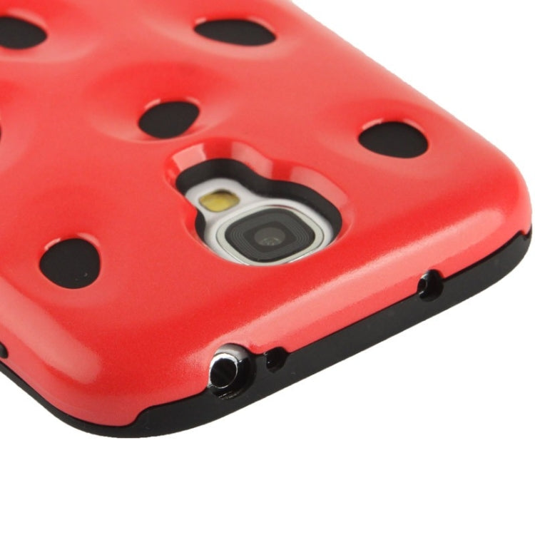 Hollow Watermelon Style Plastic + Black Silicone Combination Case for Galaxy S IV / i9500
