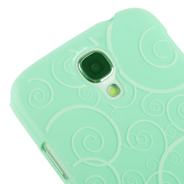 Spiral Decorative Pattern Smooth Surface Plastic Case for Galaxy S IV / i9500