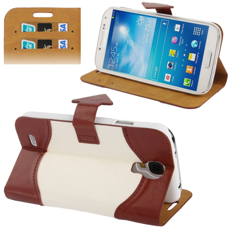 2-color Fine Sheepskin Texture Flip Leather Case with Credit Card Slots & Holder for Galaxy S IV / i9500