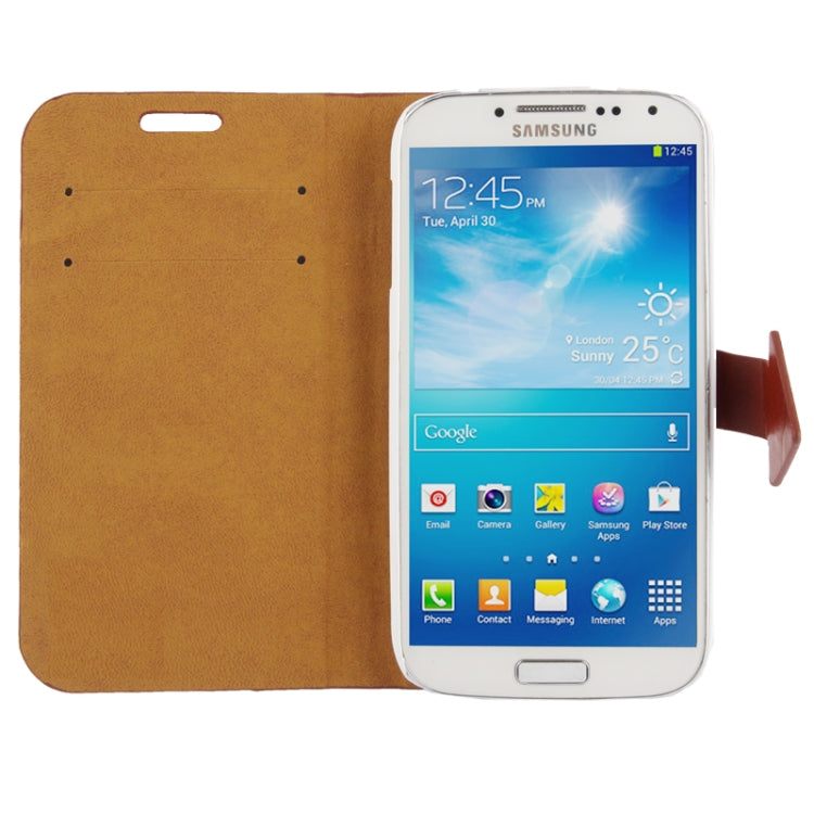 2-color Fine Sheepskin Texture Flip Leather Case with Credit Card Slots & Holder for Galaxy S IV / i9500