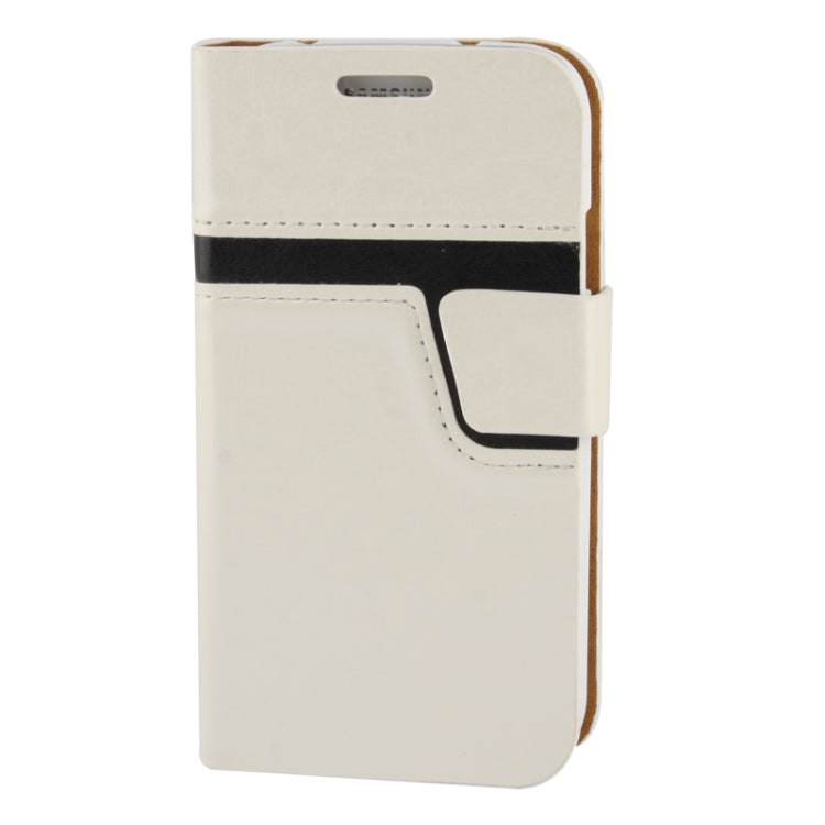2-color Fine Sheepskin Texture Flip Leather Case with Credit Card Slots & Holder for Galaxy S IV / i9500(White)