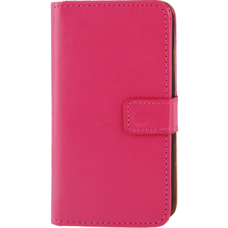 Fine Sheepskin Texture Flip Leather Case with Credit Card Slots & Holder for Galaxy S IV  / i9500(Magenta)