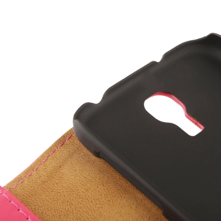 Fine Sheepskin Texture Flip Leather Case with Credit Card Slots & Holder for Galaxy S IV  / i9500(Magenta)