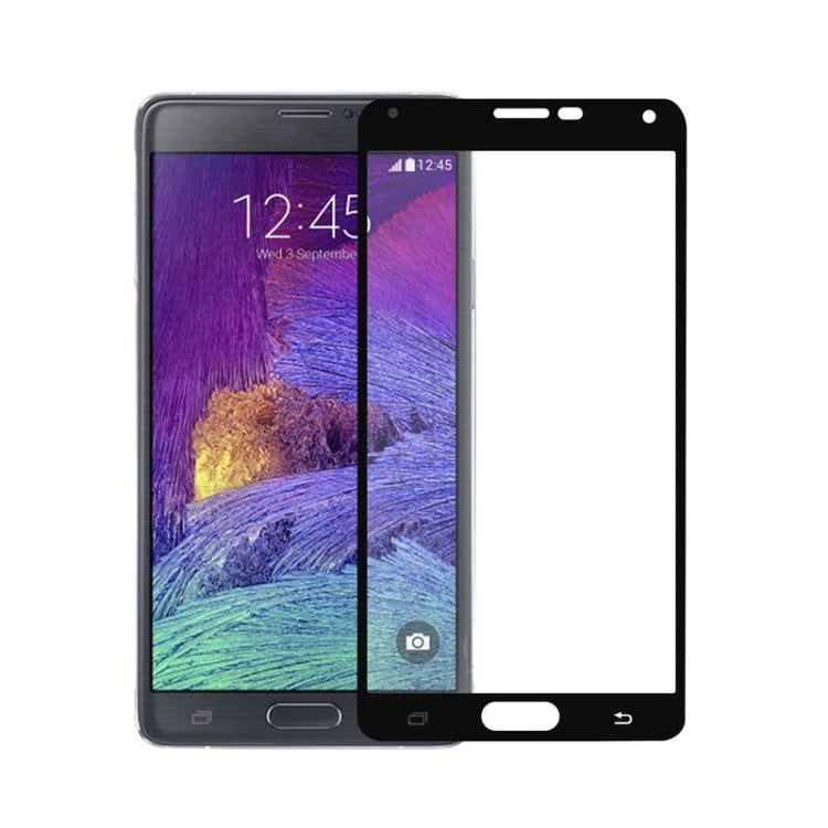 0.3mm 2.5D Explosion-proof Colorized Tempered Glass Silk-screen Full Screen Film for Galaxy Note 4 / N910