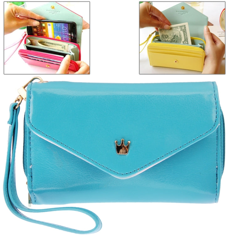 Women 3-Fold Zipper Magnet Wallet Leather Case for Below 4.8 inch Smartphones, Size: 14.5cm x 8.5cm x 2.5cm