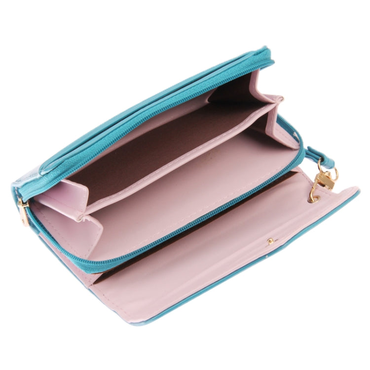 Women 3-Fold Zipper Magnet Wallet Leather Case for Below 4.8 inch Smartphones, Size: 14.5cm x 8.5cm x 2.5cm