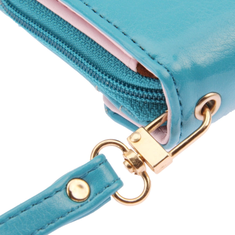 Women 3-Fold Zipper Magnet Wallet Leather Case for Below 4.8 inch Smartphones, Size: 14.5cm x 8.5cm x 2.5cm