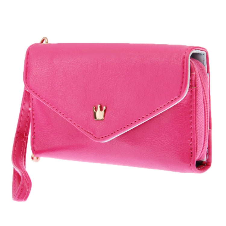 Women 3-Fold Zipper Magnet Wallet Leather Case for Below 4.8 inch Smartphones, Size: 14.5cm x 8.5cm x 2.5cm
