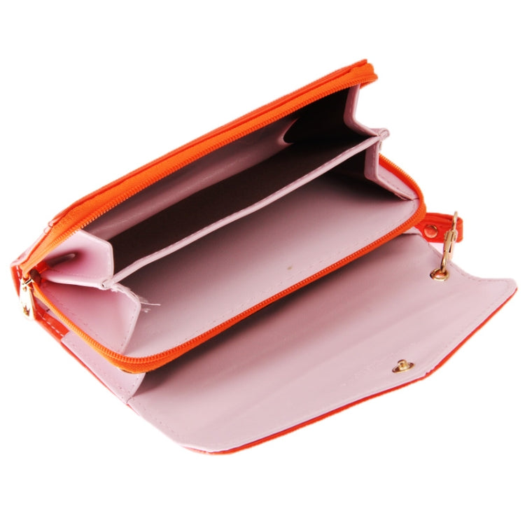 Women 3-Fold Zipper Magnet Wallet Leather Case for Below 4.8 inch Smartphones, Size: 14.5cm x 8.5cm x 2.5cm