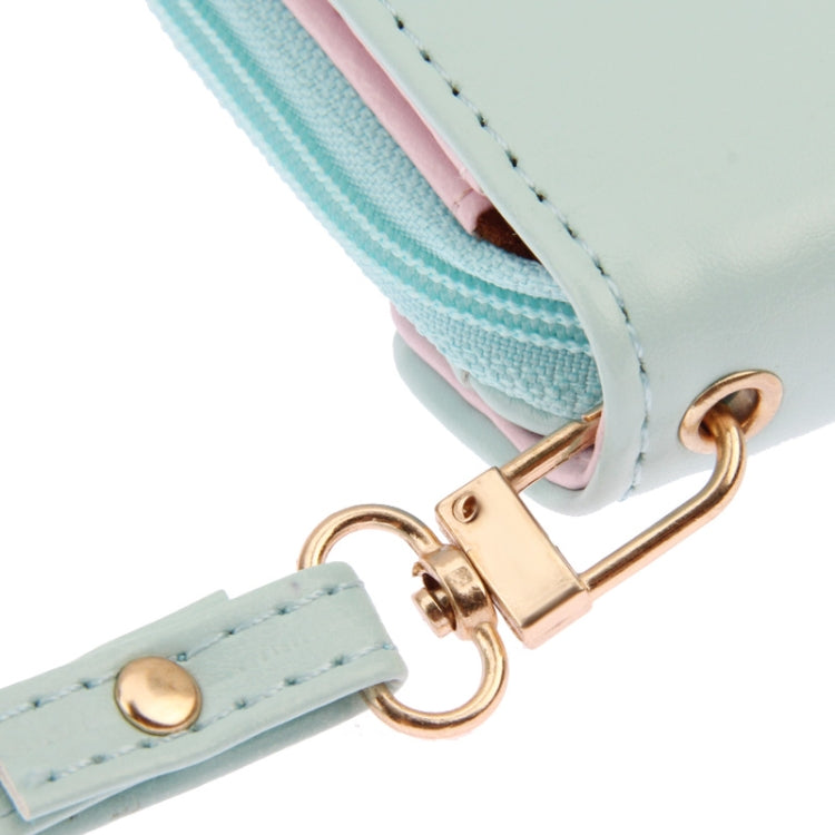 Women 3-Fold Zipper Magnet Wallet Leather Case for Below 4.8 inch Smartphones, Size: 14.5cm x 8.5cm x 2.5cm
