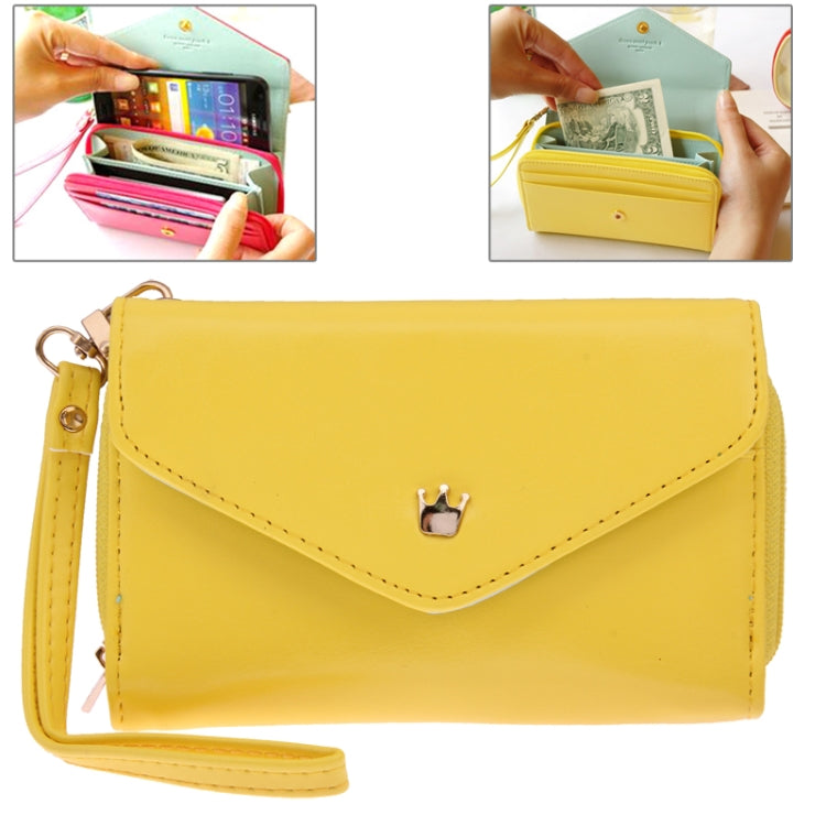 Women 3-Fold Zipper Magnet Wallet Leather Case for Below 4.8 inch Smartphones, Size: 14.5cm x 8.5cm x 2.5cm
