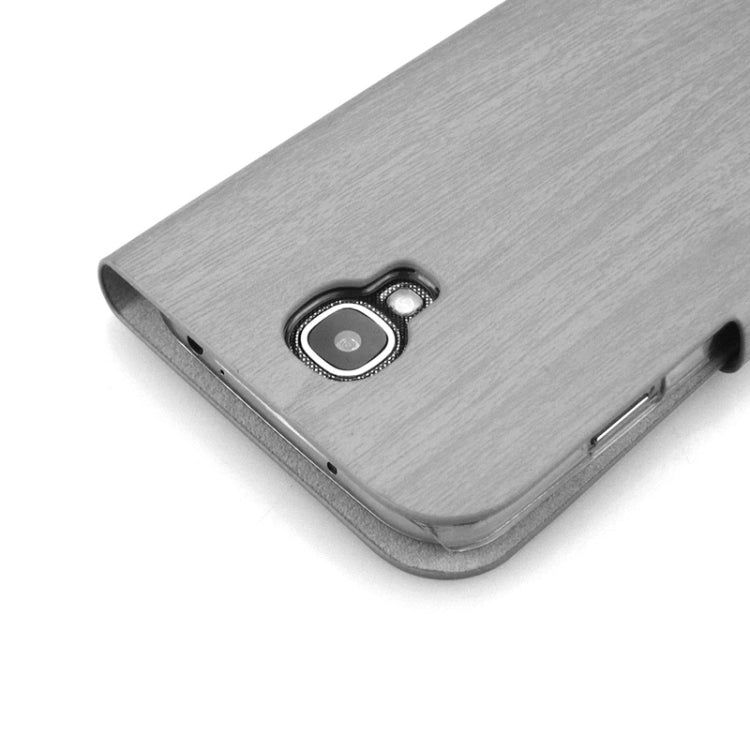 ENKAY Wood Texture Protective PU Leather Case with Holder for Galaxy S IV / i9500