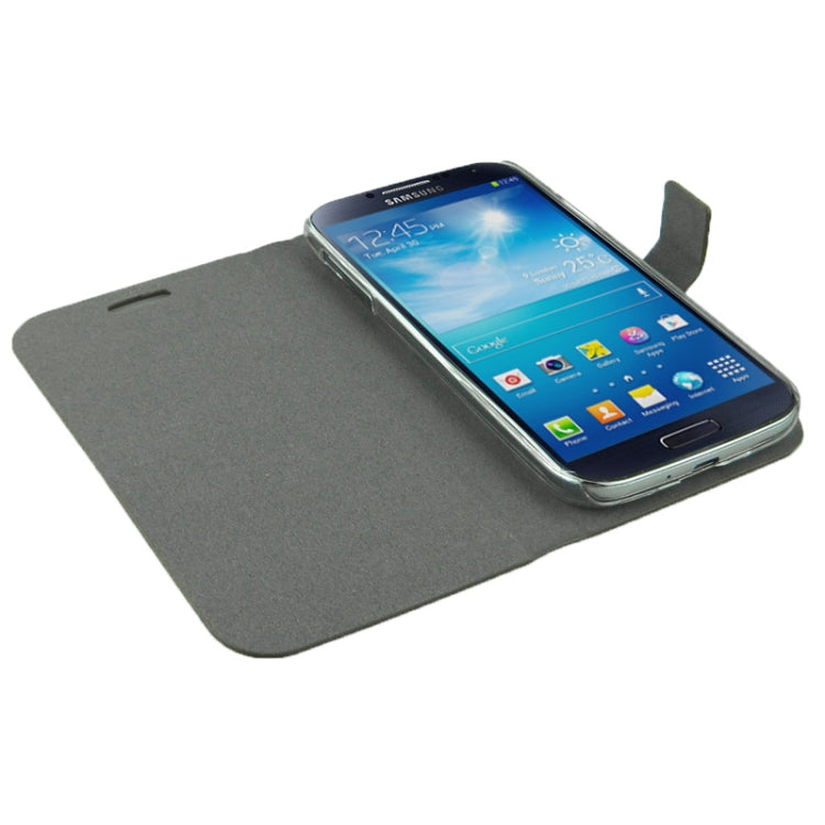 ENKAY Wood Texture Protective PU Leather Case with Holder for Galaxy S IV / i9500