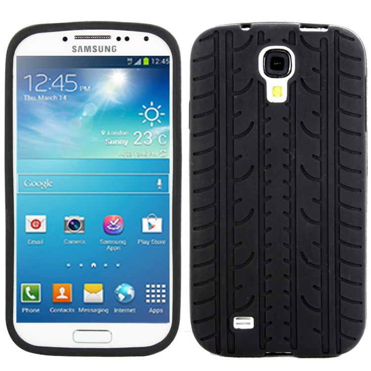 Pure Color Tyre Texture Silicone Case for Galaxy S IV / i9500