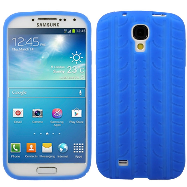 Pure Color Tyre Texture Silicone Case for Galaxy S IV / i9500