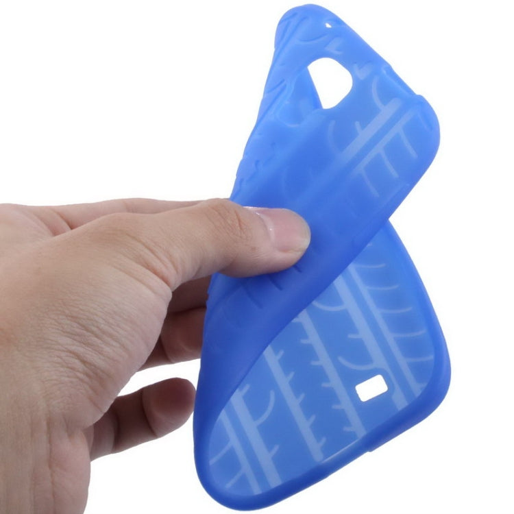 Pure Color Tyre Texture Silicone Case for Galaxy S IV / i9500