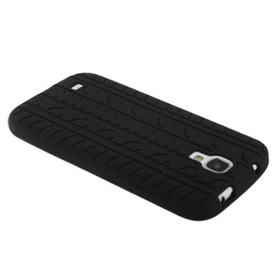 Pure Color Tyre Texture Silicone Case for Galaxy S IV / i9500