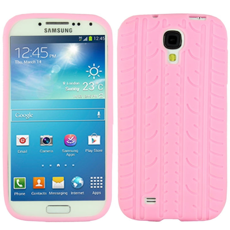 Pure Color Tyre Texture Silicone Case for Galaxy S IV / i9500