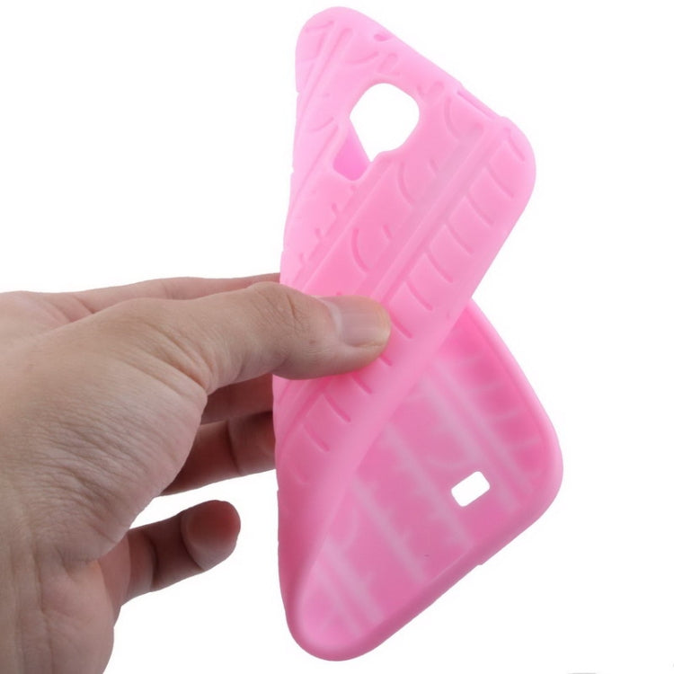 Pure Color Tyre Texture Silicone Case for Galaxy S IV / i9500