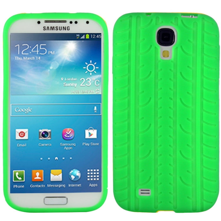 Pure Color Tyre Texture Silicone Case for Galaxy S IV / i9500